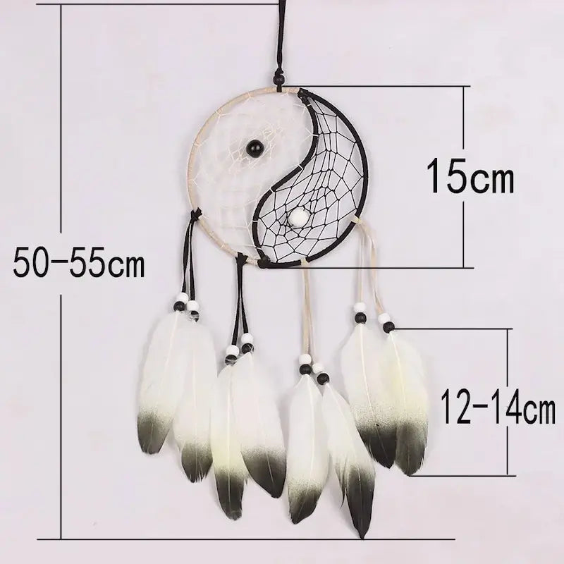 Black and white dream catcher