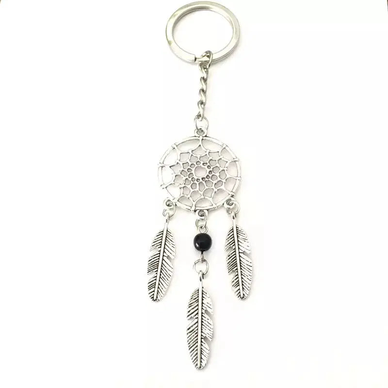 black dream catcher keychain