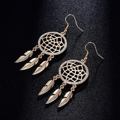 buy gold dreamcatcher earrings