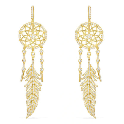 Dream catcher feather earrings