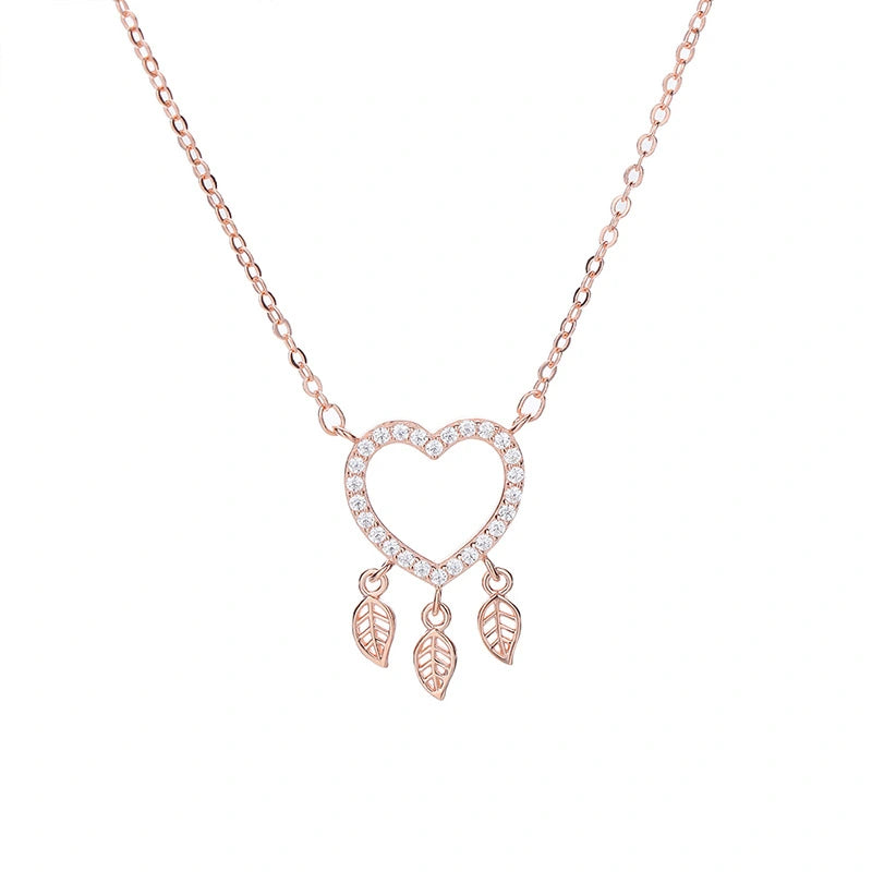 Dream catcher heart necklace