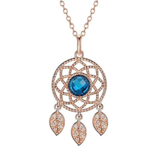 Dream Catcher necklace rose gold