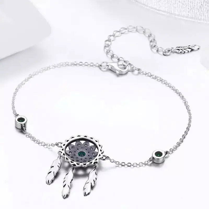 silver bracelet dream catcher