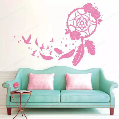 rose dream catcher wall decal