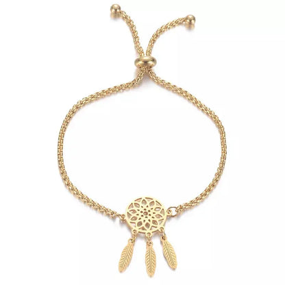 Gold dream catcher bracelet
