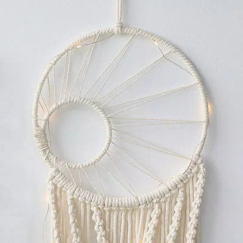 Macrame dream catcher sun diy