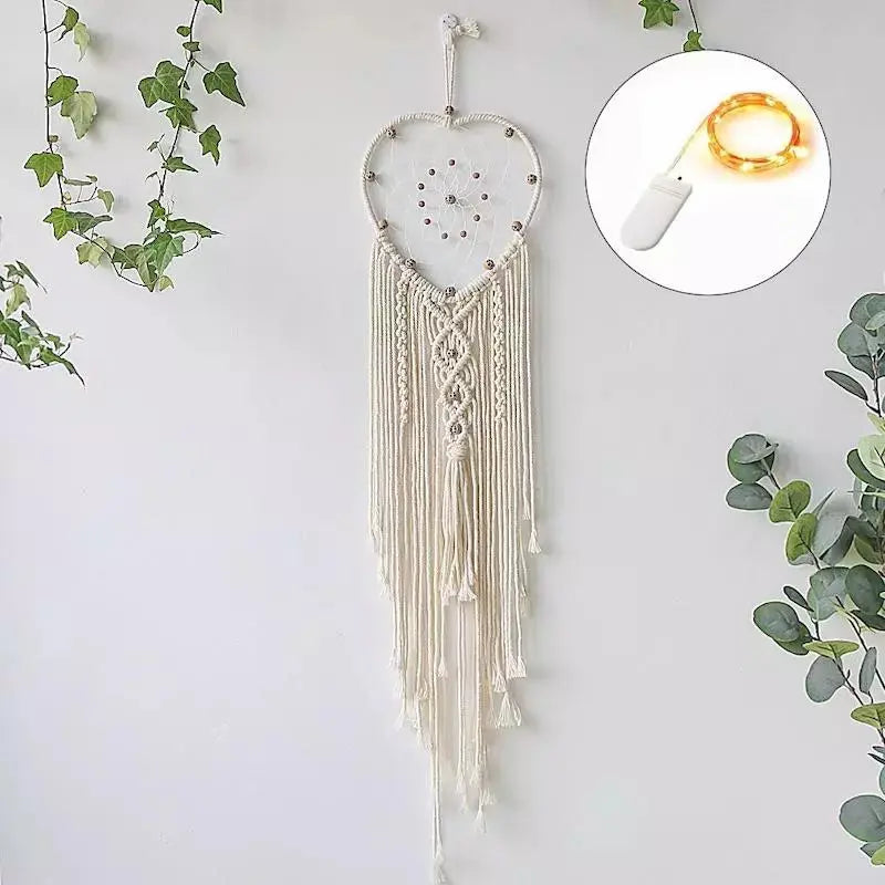 Macrame heart dream catcher