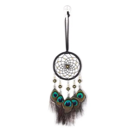 peacock feather dream catcher