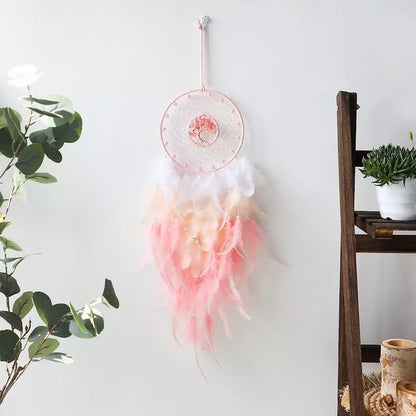 Pink white dream catcher