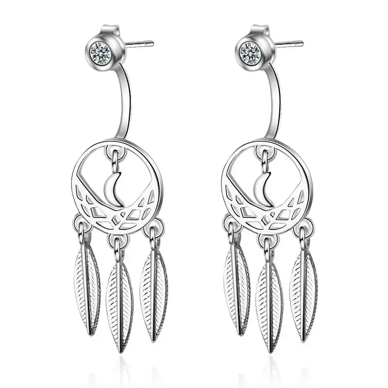 Sterling silver dream catcher earrings