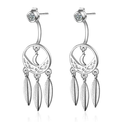 Sterling silver dream catcher earrings