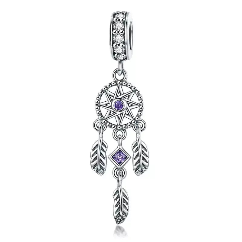 sterling silver dream catcher pendant