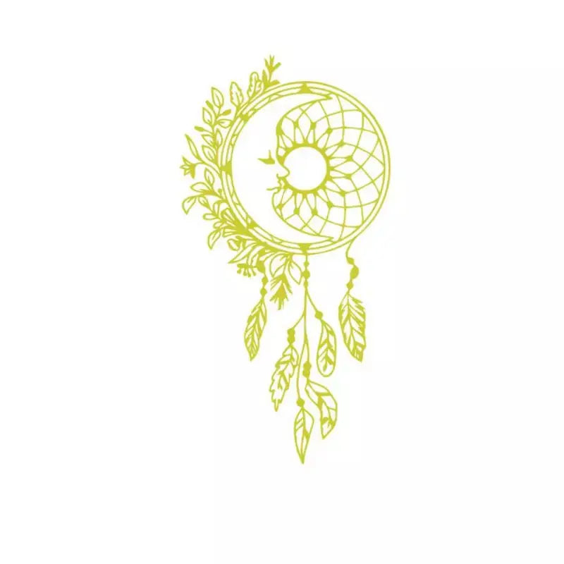 yellow dream catcher decal