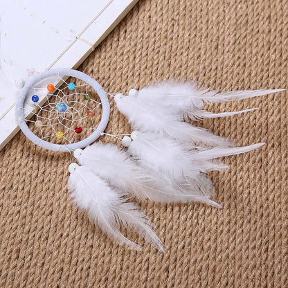 White Dream Catcher for car